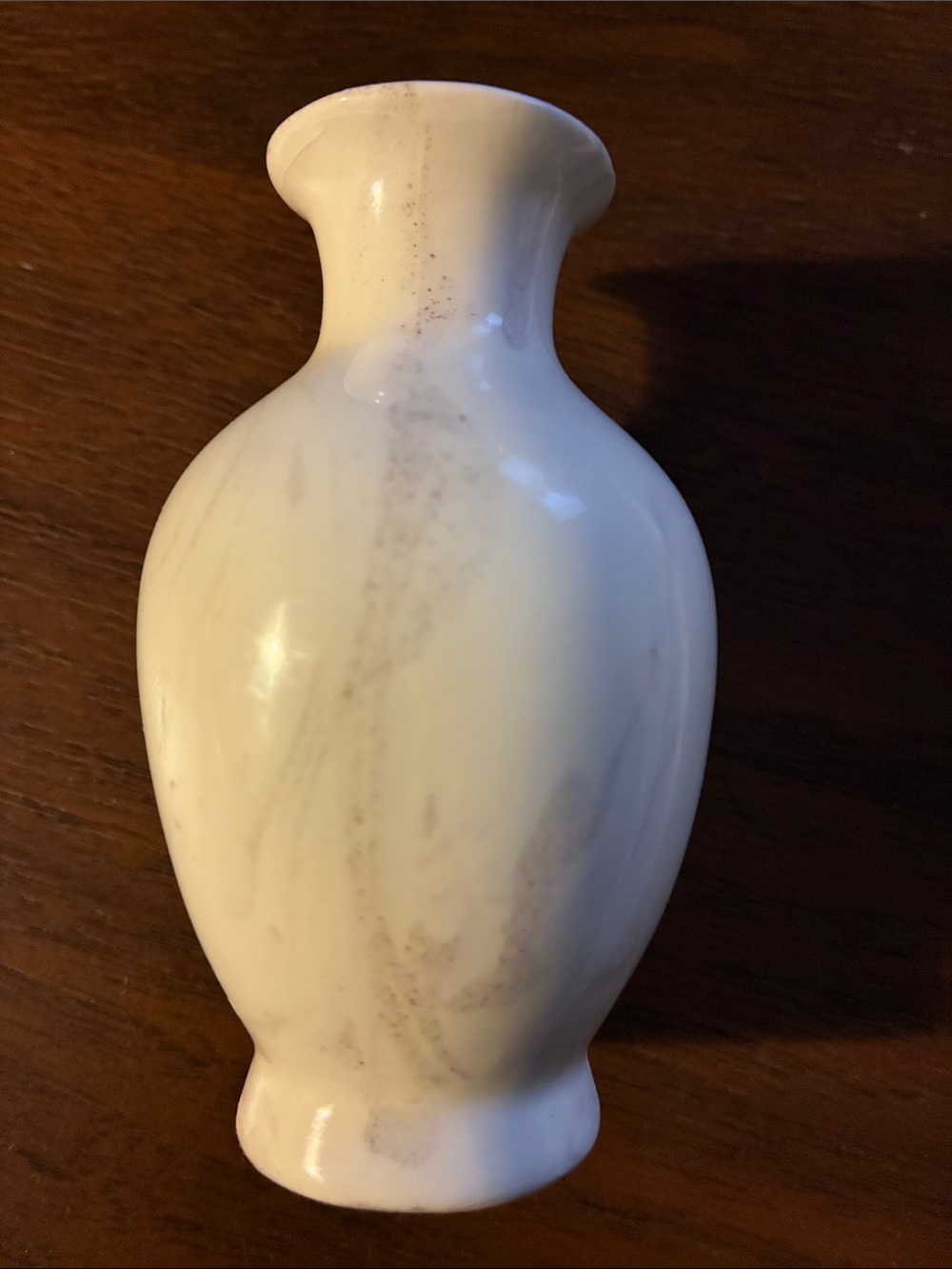 Mt. St. Helens Vase Cream W/ Ash Remnants Ceramic Vase Cougar,Washington Gift